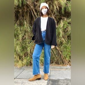 KULE Black Womens Yin Yang Cardigan Sweater small